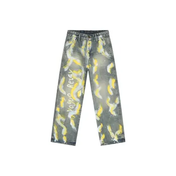 Voguo Relay Loose Fit Straight Fit Jeans Unisex