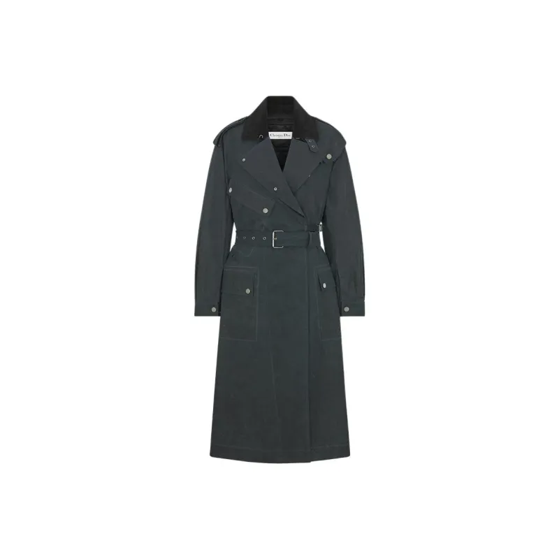 DIOR SS25 Trench Coat Men's Navy-0