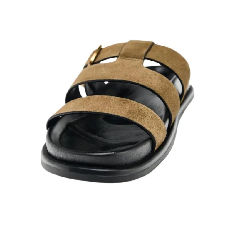 ZARA Abrasion Resistant Slide Slippers Women's Olive Green-3