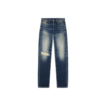 DIESEL 2010 D Macs Distressed Straight Leg Jeans