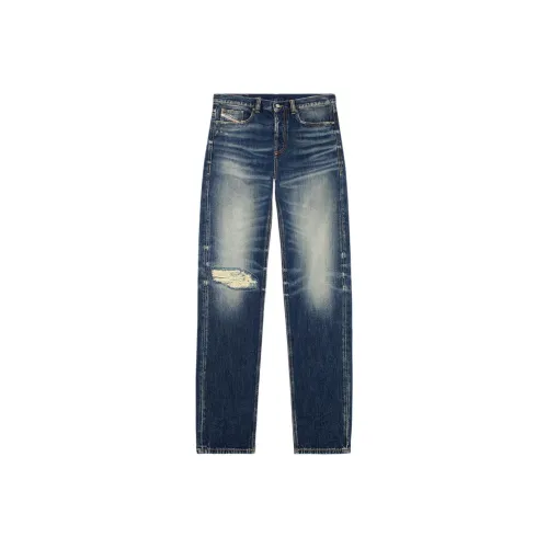 DIESEL 2010 D Macs Distressed Straight Leg Jeans