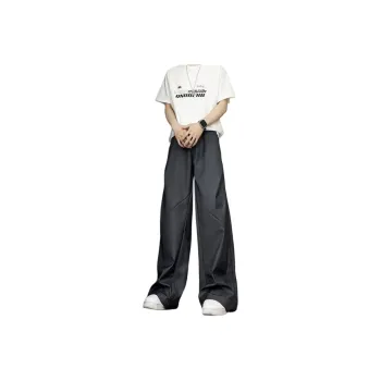 UPXIW Casual Pants Unisex Gray