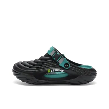 DEERWAY Clogs Men's Black Emerald Green