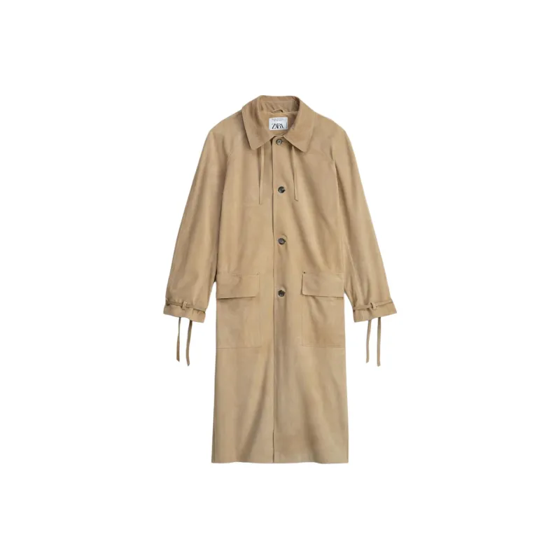 ZARA Trench Coats Men Beige-0