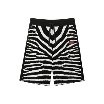 Burberry Casual Shorts Men Black/White