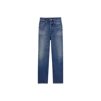 SAINT LAURENT High Rise Straight Leg Pants