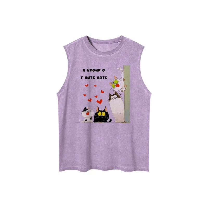 BONAS Couple Versatile Sleeveless T Shirt Unisex-2