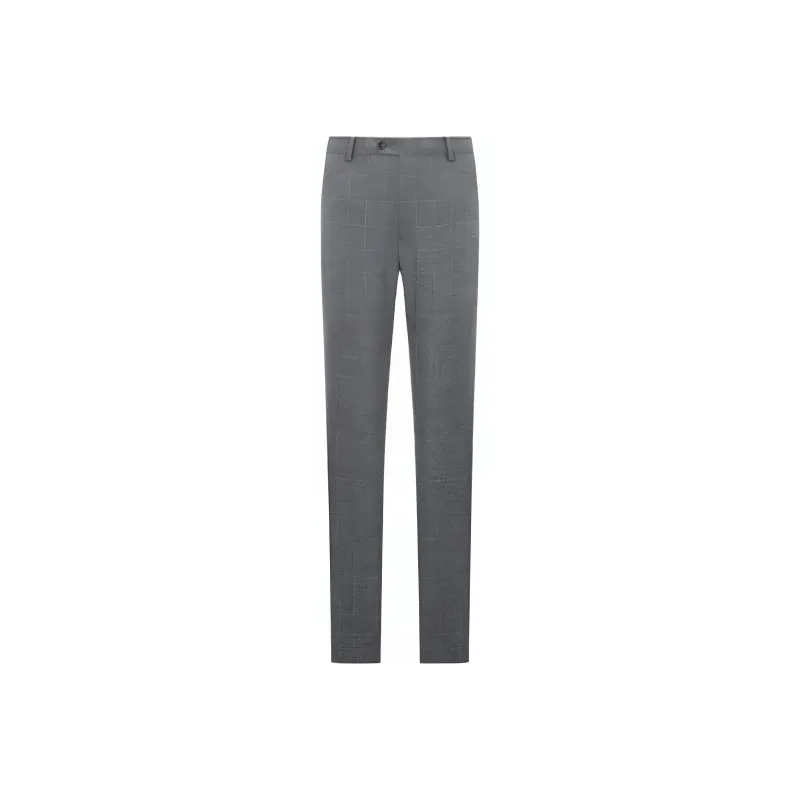 SAINT ANGELO Suit Trouser Men's Xingji Gray With Coffee Plaid-0