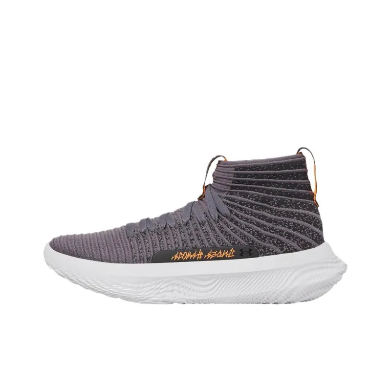 Under Armour FUTR X ELITE Anti Slip Wear Resistant Mid Top Basketball Shoes Men's Gray-0