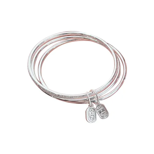 HAOYINFANG 999 Fine Silver Sterling Silver Bracelets Women's