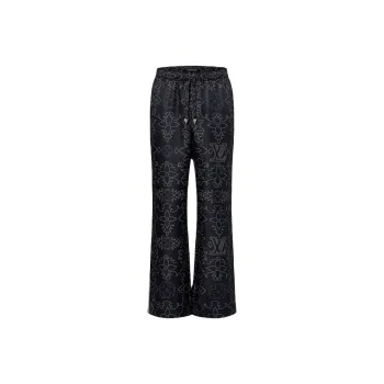 LOUIS VUITTON Printed Silk Pyjama Pants