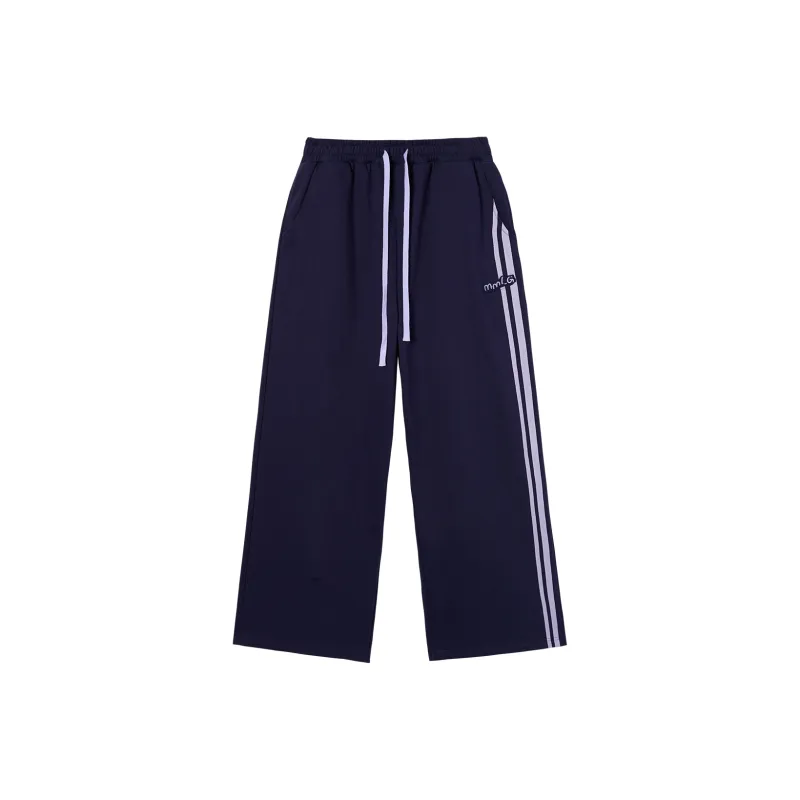 Mmlg Casual Pants Unisex Navy Blue-0