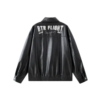 BTR Leather Jacket Unisex Apricot