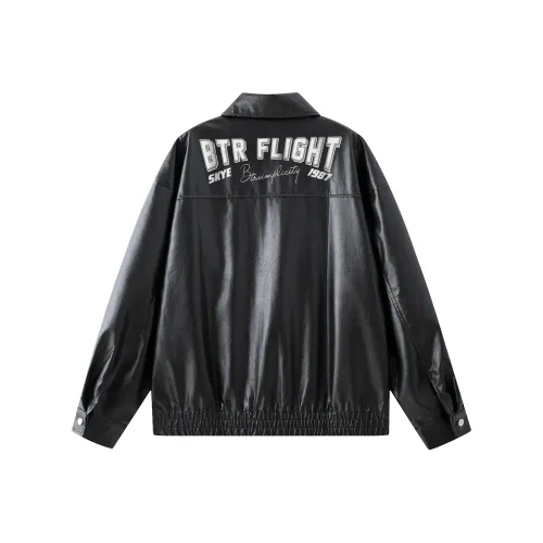 BTR Leather Jacket Unisex Apricot