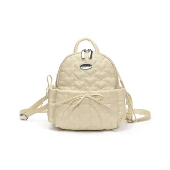 RIVMIND PU Backpack Women's White/Silver/Pink