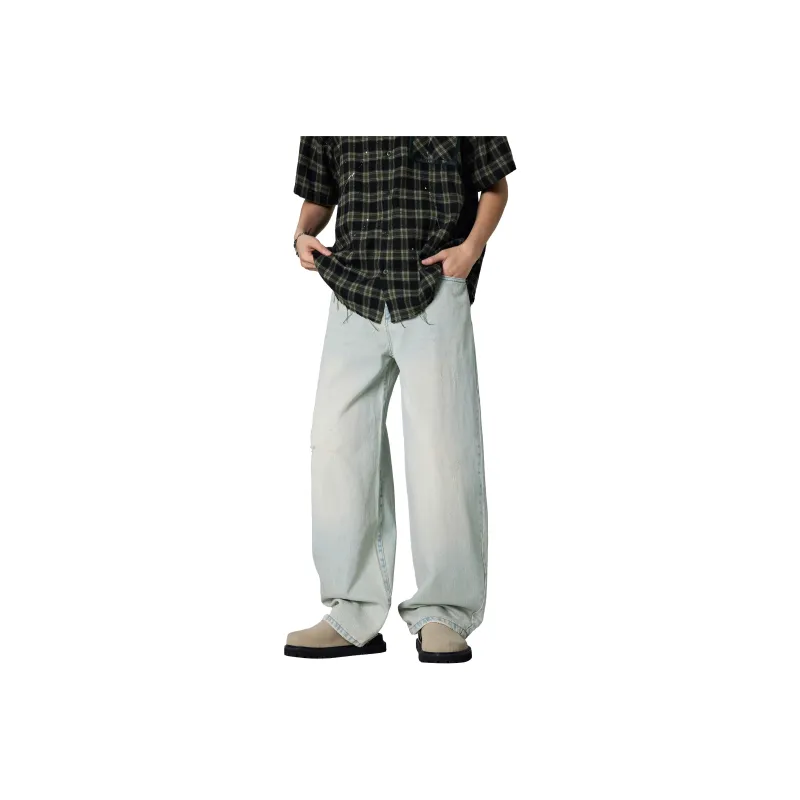 KM Jeans Unisex Vintage Light Blue-0