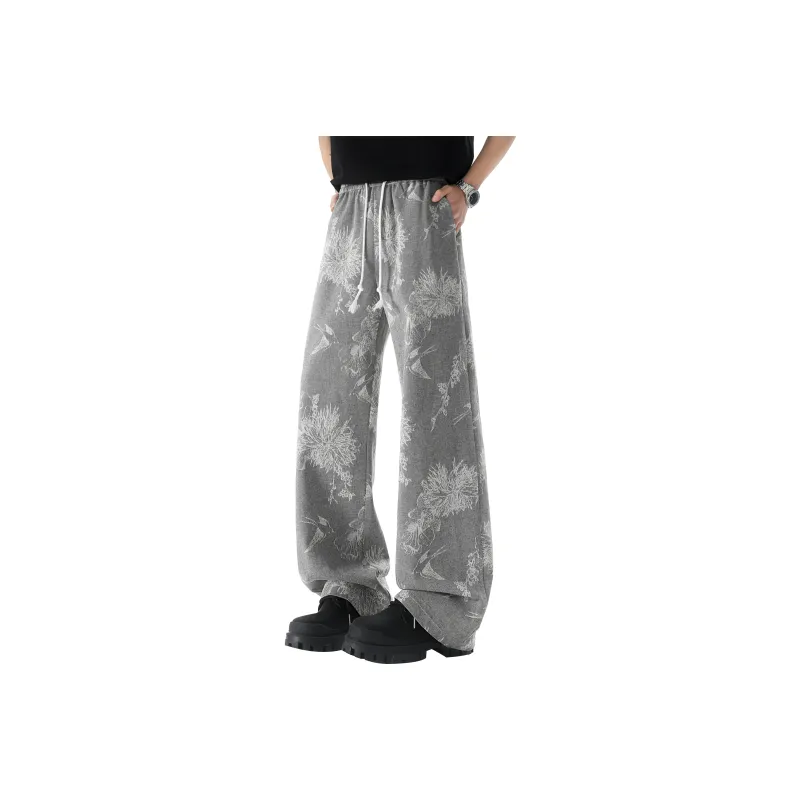DANGERTIGER Knitted Sweatpants Unisex Gray-0
