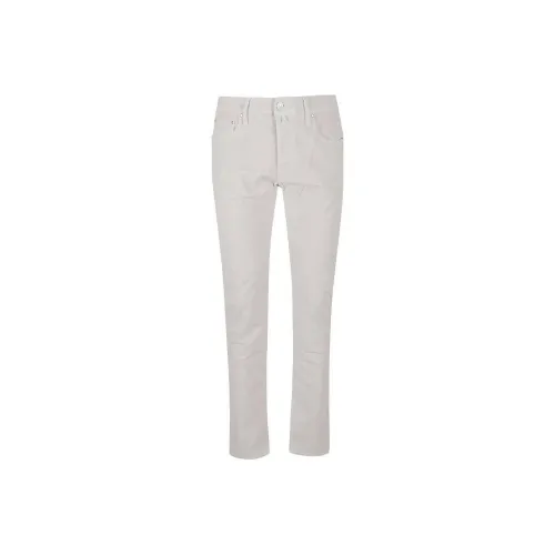 JACOB COHEN Logo Patch Straight Leg Trousers