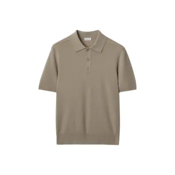 Burberry B Crest Embroidered Short Sleeved Polo Shirt