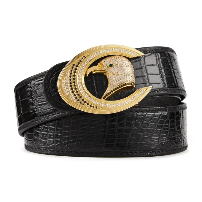 POLOMEISDO Crocodile Leather Belts Men's 3.8CM-2