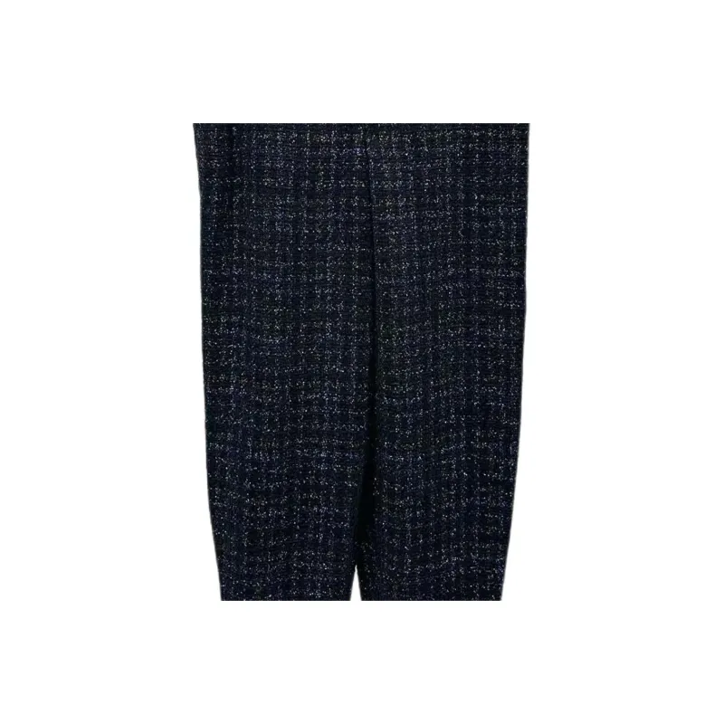 CHANEL Suit Trouser Women's Blue Gold-2