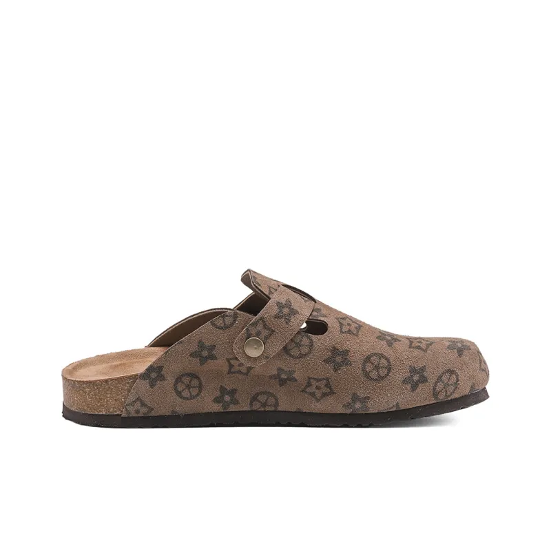 KYMOOU Rubber Sole Cork Sole Odor Resistant Slip Resistant Closed Toe Slippers Unisex-7