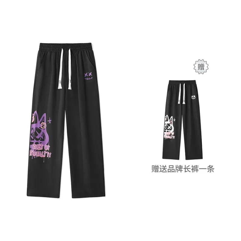 CULT OF INDIVIDUALITY Casual Pants Unisex Black-14