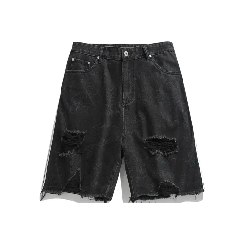 Guuka Denim Shorts Men Black