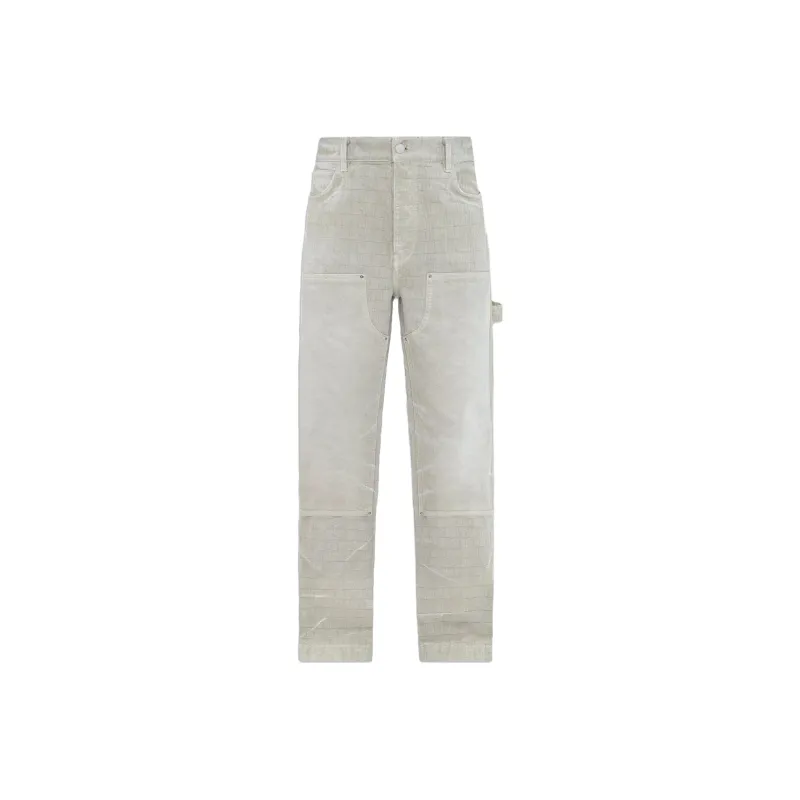 AMIRI Casual Pants Men Gray White-0