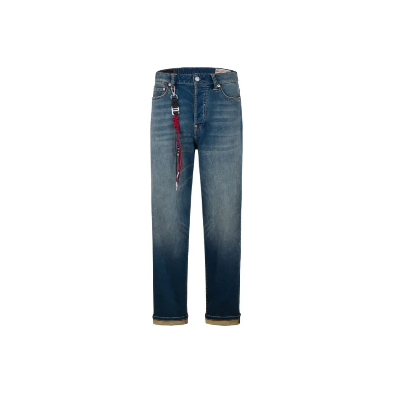 EVISU Lanyard Seagull embroidery Jeans-0