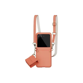 MOTOROLA Vegan Leather Material Trendy And Stylish Phone Cases Compatibility Moto Razr 50 Solid Color Luxury
