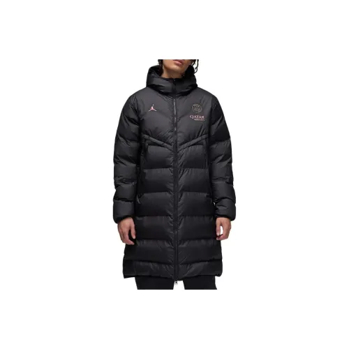 Jordan Paris Saint Germain Parka Coats Men's Black/Rusty Pink