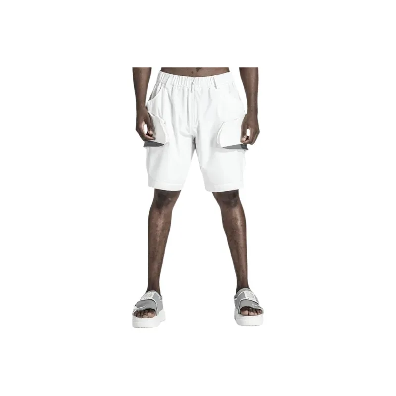 NORVINCY Urban Techwear Elastic String 3D Effect Patch Pocket Casual Shorts Unisex-5
