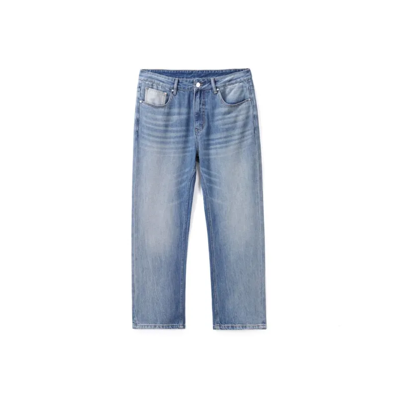 HUNZHI Jeans Unisex Denim Blue-0
