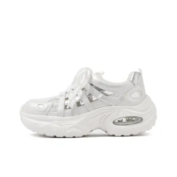 CAMEIDO Low Top Chunky Sneakers Women's White