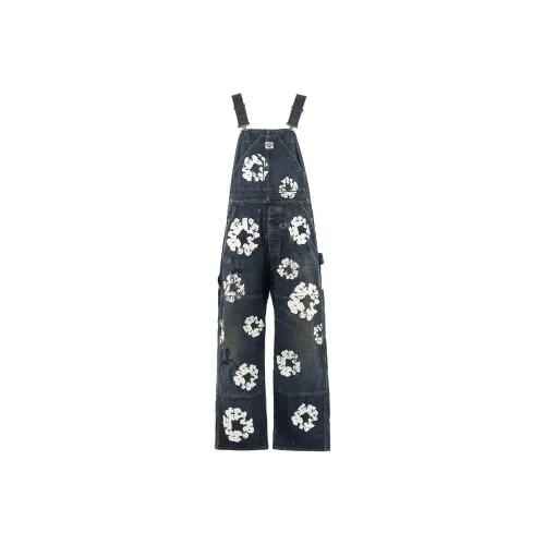 Denim Tears X SAINT Mxxxxxx Denim Tears Co brand Overalls Men Blue