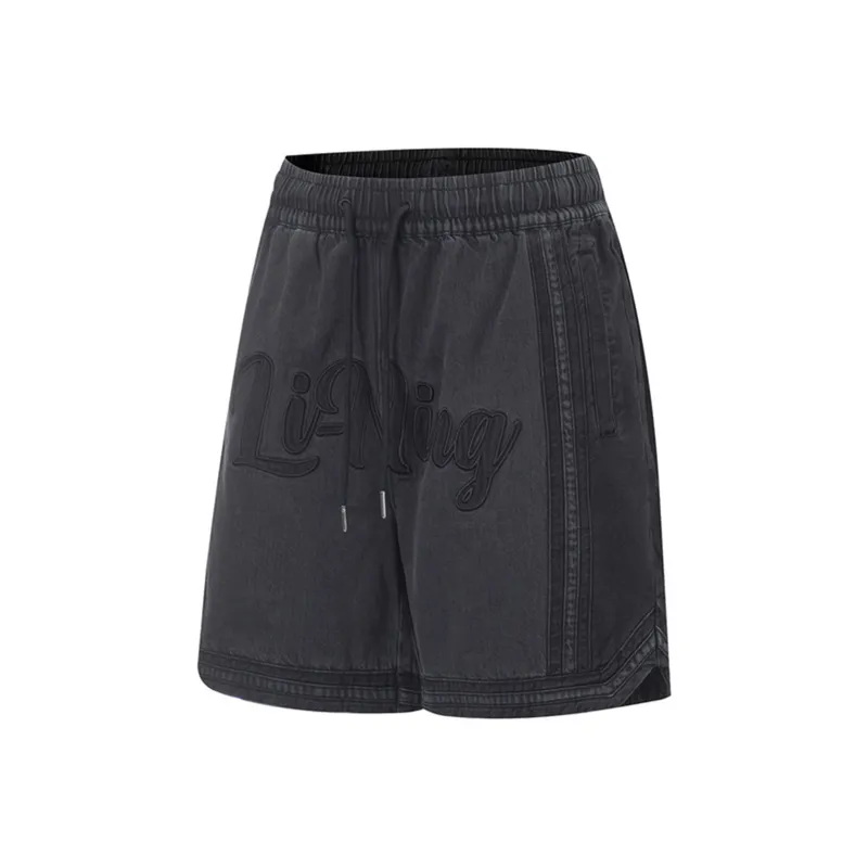 LiNing Denim Shorts Men's Black-0