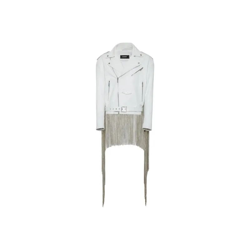 DSQUARED 2 Fringed Leather Jacket-0