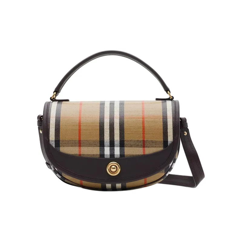 Burberry Cotton Linen Blend Handbag Women's Sand-0