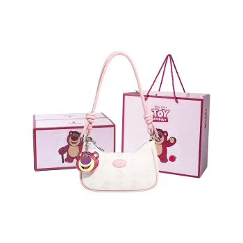 Disney Strawberry Bear Series PU Shoulder Bag Regular Women's White/Pink