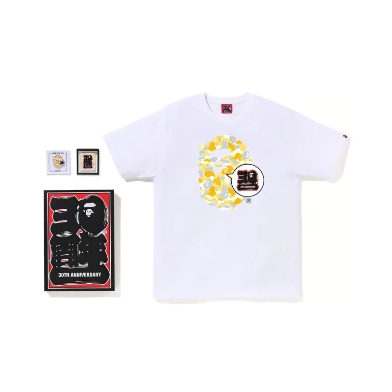 Bape Store Matsuyama Bape 30th Anniversary Ape Head Tee Set-0