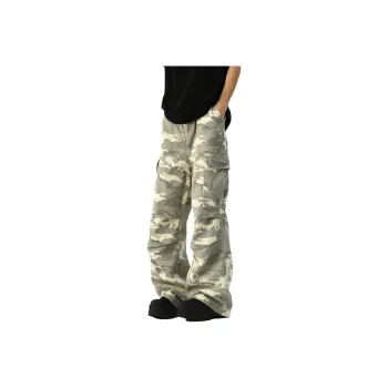 FALIAMS Jeans Unisex Camouflage Gray