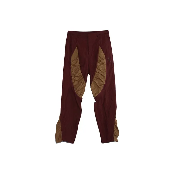 ROARINGWILD Casual Pants Unisex Diamond Red-0