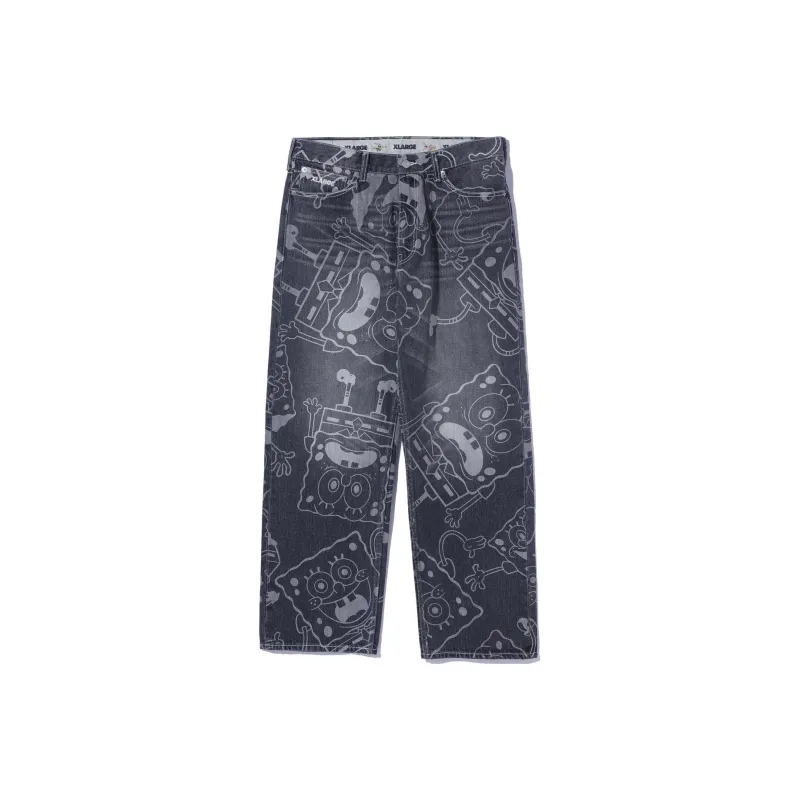 Spongebob Squarepants X XLARGE Sponge Baby, Collaboration Jeans Unisex-0