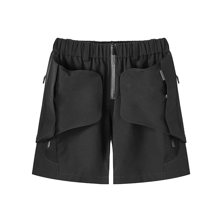NORVINCY Straight Fit Loose Fit Solid Color Casual Shorts Unisex-0