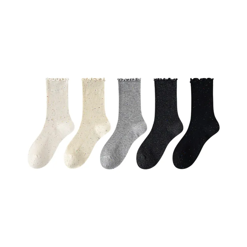 Top Melon Mid Calf Socks Women's Combo Set-25