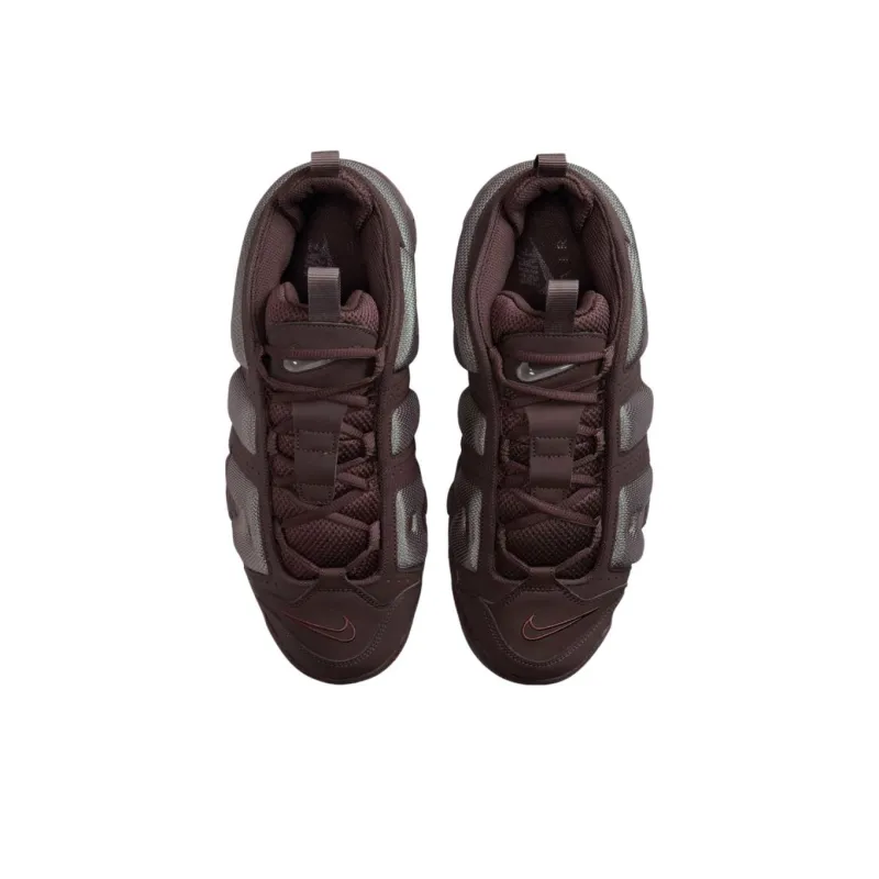Nike Air More Uptempo Anti Slip Wear Resistant Mid Top Vintage Basketball Shoes Unisex Brown-3