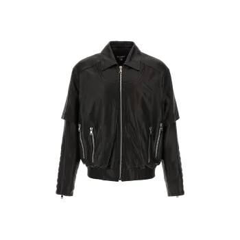BALMAIN Layered Leather Jacket