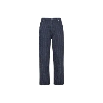 FENDI Straight Leg Topstitched Long Jeans