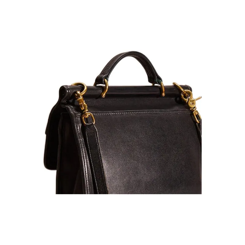 COACH Willis Leather Small Square Bag, Crossbody Bag, Shoulder Bag Large Size Women's Black-3